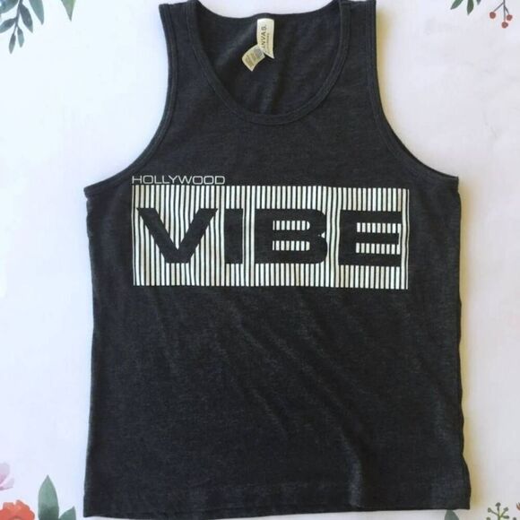 Bella + Canvas boys small 6-7 Graphic Vibe LA tank Top black summer casual stree - Picture 2 of 4